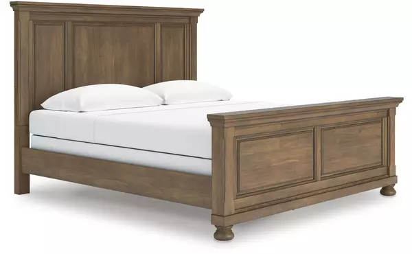 feddinger medium brown king/cal king panel footboard by ashley