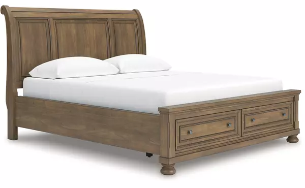 feddinger medium brown queen storage footboard by ashley
