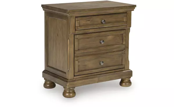 feddinger medium brown two drawer night stand by ashley