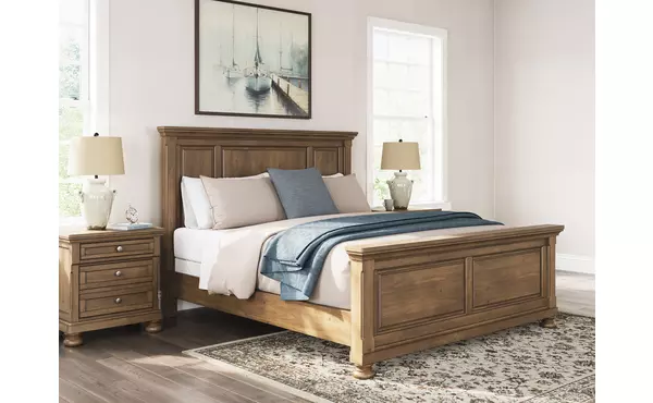 feddinger medium brown cal king panel rails by ashley