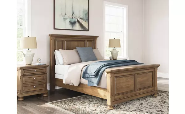 feddinger medium brown queen panel rails by ashley