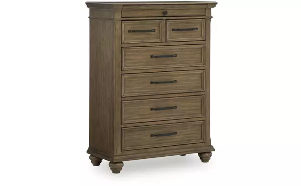 karallin medium brown seven drawer chest by ashley