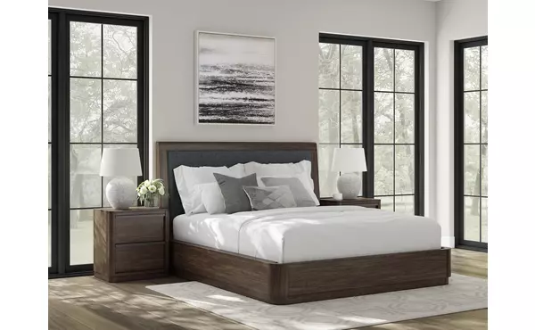dilenno dark brown california king panel rails by ashley