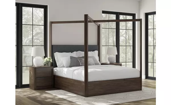 dilenno dark brown cal king poster rails/posts by ashley