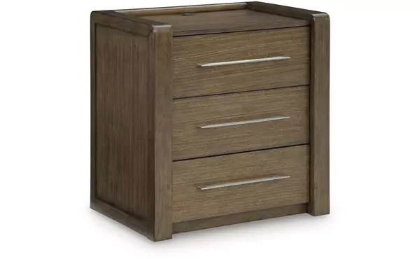 marxmore brown three drawer night stand by ashley