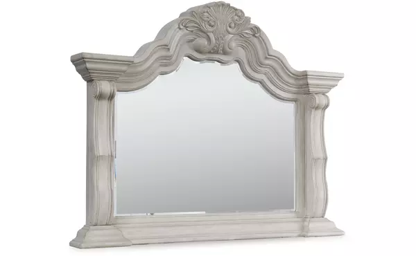 bruchandi antique white bedroom mirror by ashley