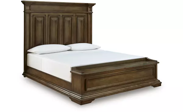 frantanna brown k/ck storage footboard by ashley