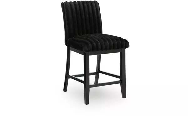 mervannie gray/black upholstered barstool (2/cn) by ashley