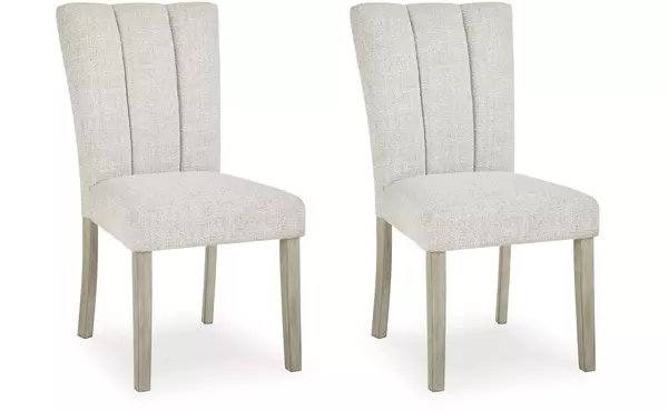 larawyn bisque dining uph side chair (2/cn) by ashley