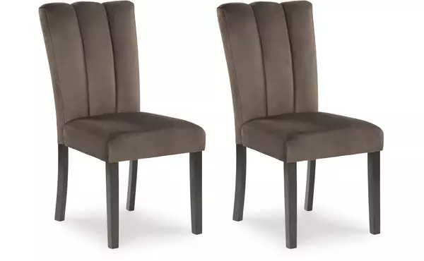 jeshina dark brown dining uph side chair (2/cn) by ashley