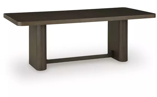 radkin burnished brown rectangular dining room table by ashley