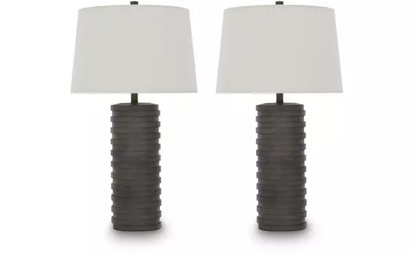 neilett antique brown poly table lamp (2/cn) by ashley