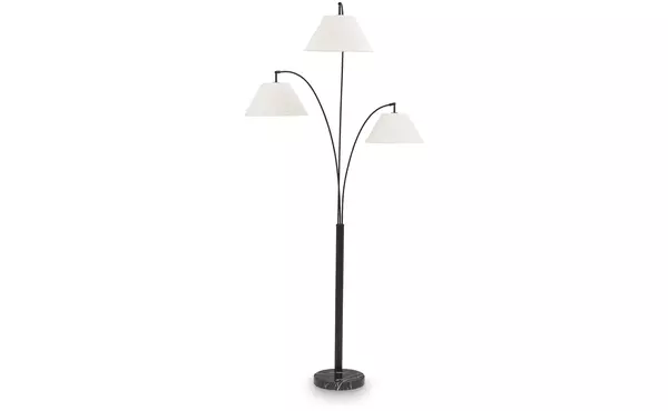 gibbswellner black metal arc lamp (1/cn) by ashley