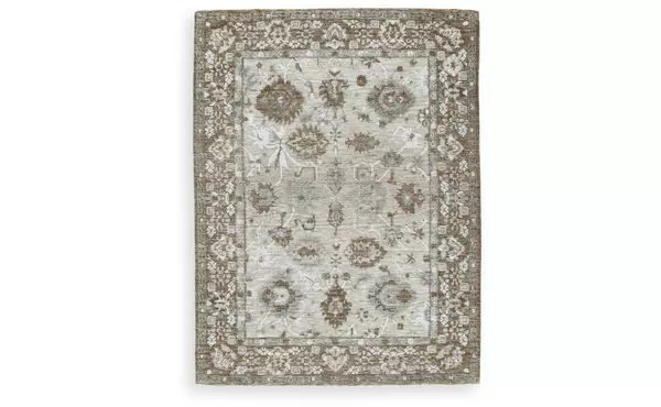 ainswick brown/beige/gray memory foam medium rug by ashley