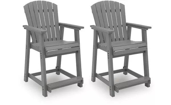 sanctuary beach dark gray barstool (2/cn) by ashley