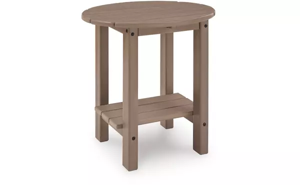 grover beach driftwood oval end table by ashley
