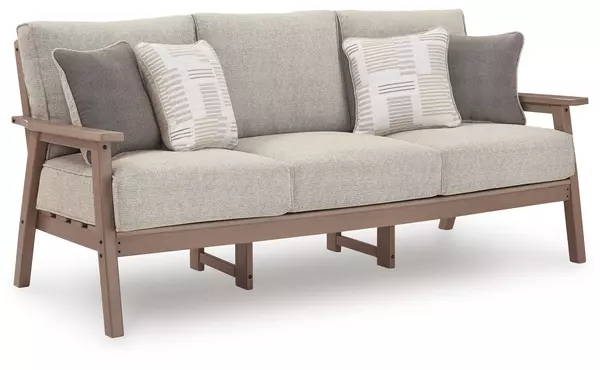 grover beach driftwood sofa with cushion by ashley