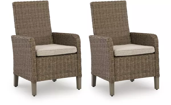 laguna heights beige arm chair with cushion (2/cn) by ashley
