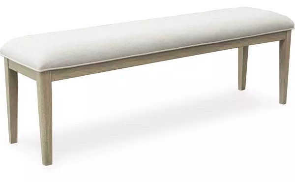 vallardia light grayish brown large uph dining room bench by ashley