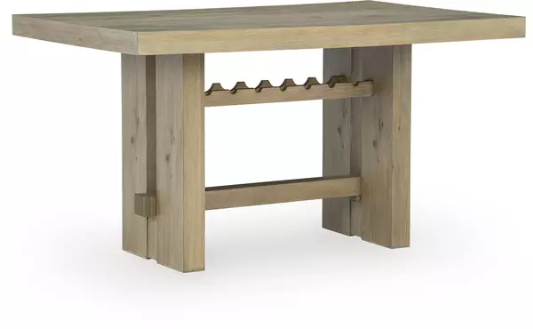 lasinger light brown rect dining room counter table by ashley