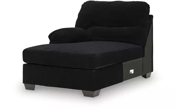 simplejoy onyx laf corner chaise by ashley