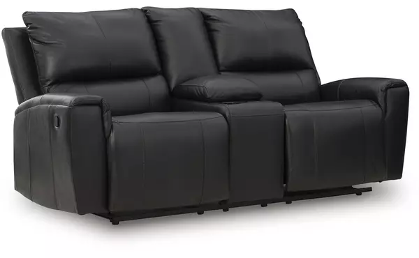 dbl rec loveseat w/console by ashley