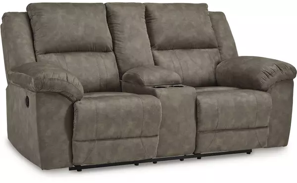 dbl rec loveseat w/console by ashley