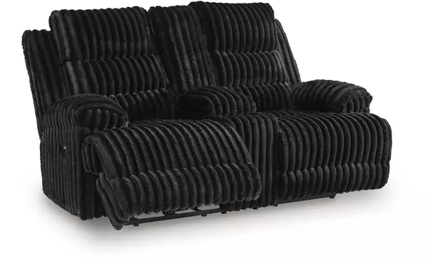 dbl rec pwr loveseat w/console by ashley