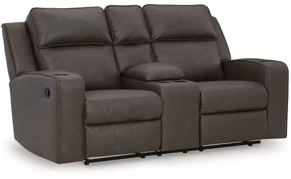 dbl rec loveseat w/console by ashley