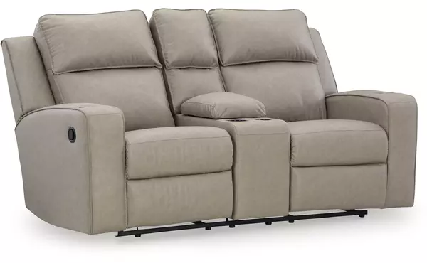 dbl rec loveseat w/console by ashley