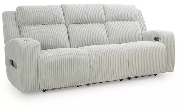pwr rec sofa with adj headrest by ashley