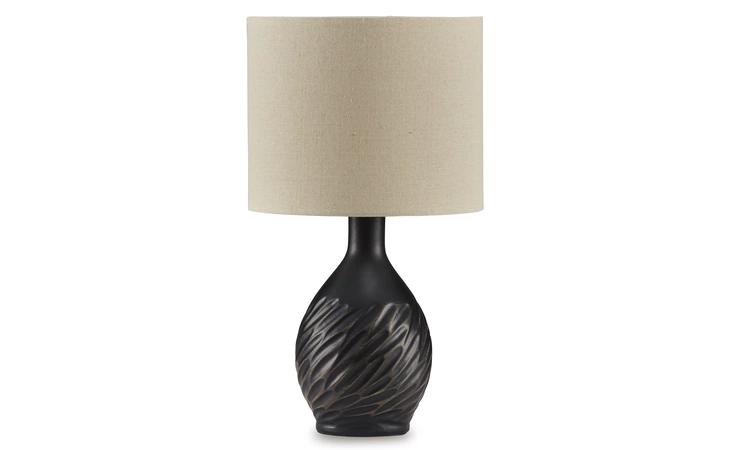 Garinton CERAMIC TABLE LAMP (1/CN) ASHLEY Black L180184