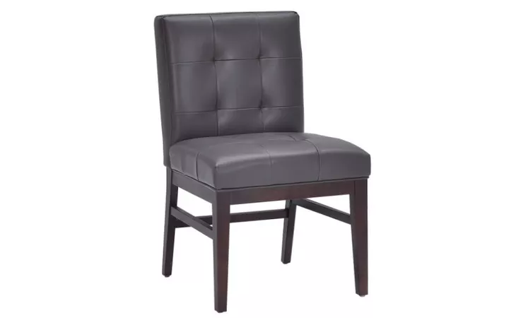 52658  BUNGALOW DINING CHAIR - GREY LEATHER PG.