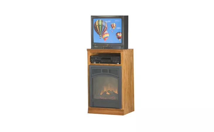  21 ENTERTAINMENT CONSOLE WITH FIREPLACE, OPEN STORAGE ABOVE FIREPLACE, PLAIN BASE*GLASS*NG*FINSISH*CC, DK, LT, MD, SO, UN, CR, CM EAGLE  53523