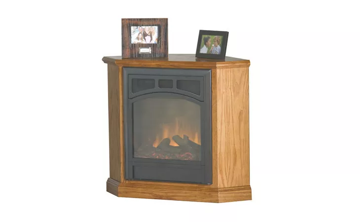  32 CORNER ENTERTAINMENT CONSOLE WITH FIREPLACE, (CORNER OUT 22 3 4), PLAIN BASE*GLASS*NG*FINSISH*CC, DK, LT, MD, SO, UN, CR, CM EAGLE  53722