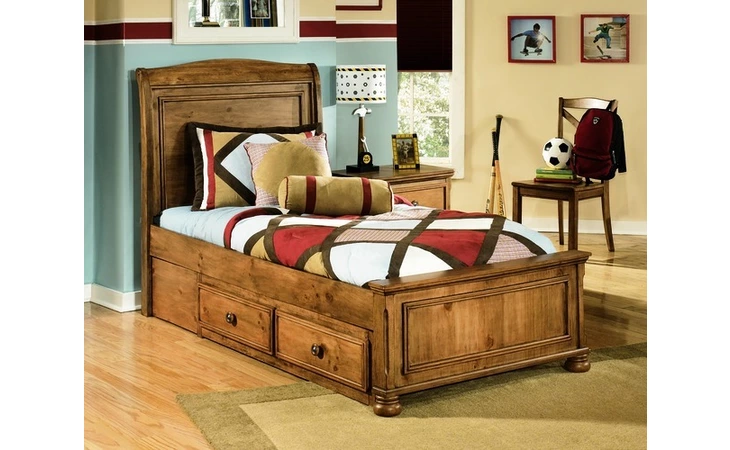 B395-70  TWIN RAILS AND ROLL SLAT-YOUTH BEDROOM-BRANSON