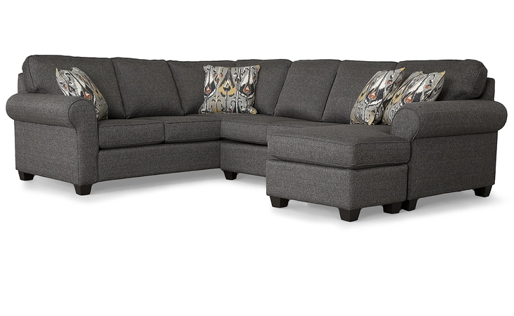 2583 2576 Sectional 2583 LHF SOFA WITH CHAISE (WITH FLOATING BASE) PILLOWS=2