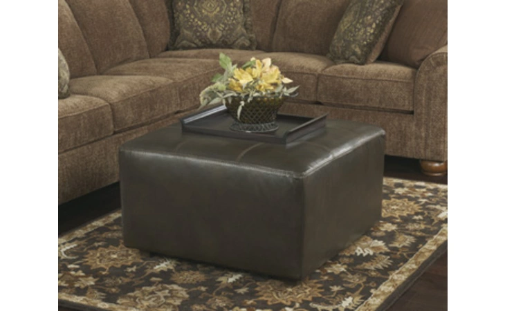1720008  OVERSIZED ACCENT OTTOMAN-STATIONARY UPHOLSTERY-BARDEN - UMBER