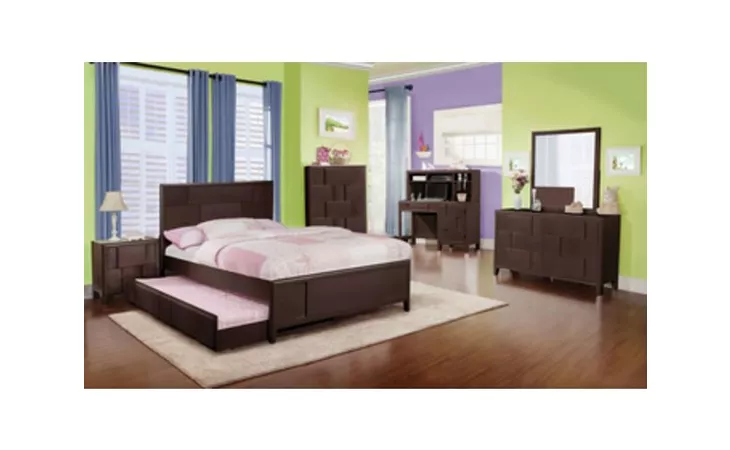 C3183Y-YP8-XXME  YOUTH PANEL BED TRUNDLE MERLOT