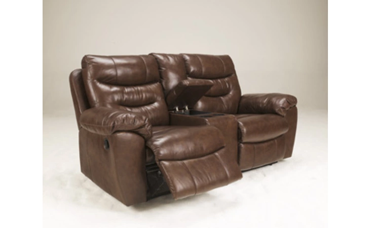 2030094 Leather DBL REC LOVESEAT W CONSOLE