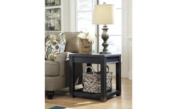 T732-2 Gavelston SQUARE END TABLE GAVELSTON BLACK OCCASIONAL
