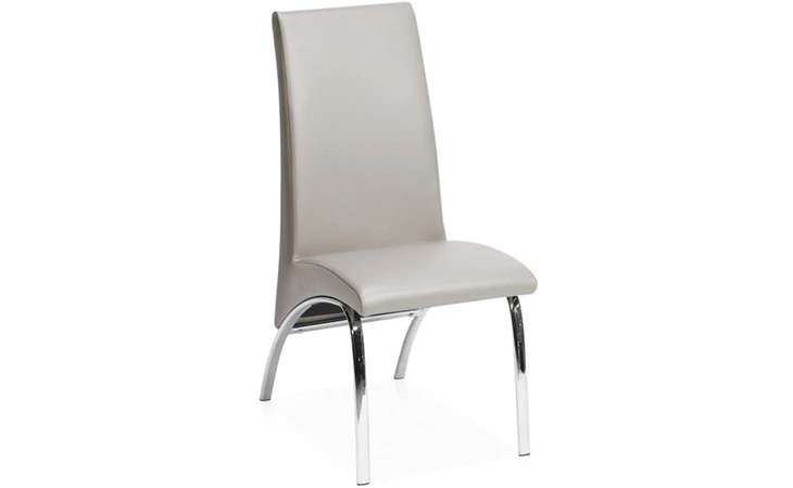 SHBZ101DG  MONACO SIDE CHAIR SYNTHETIC LEATHER DROVE GRAY, CHROME