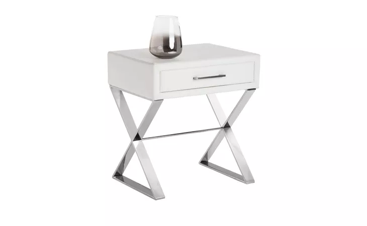 100428 CASA CASA END TABLE - CANTINA WHITE (FORMERLY NOBILITY WHITE)