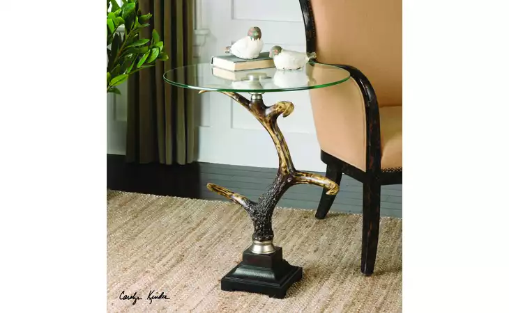 24430  STAG HORN SIDETABLE