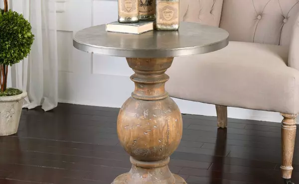 blythe side table by uttermost