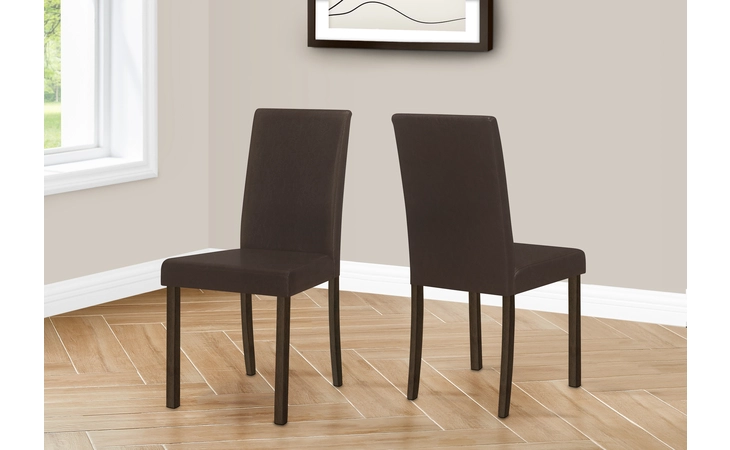 I1303 DINING CHAIR - 2PCS - 36 H ESPRESSO - DARK BROWN PU MONARCH SPECIALTIES  I1303