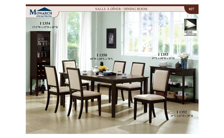 I1352  CAPPUCCINO BEIGE CHENILLE 39H DINING CHAIRS 2PCSPAGE37