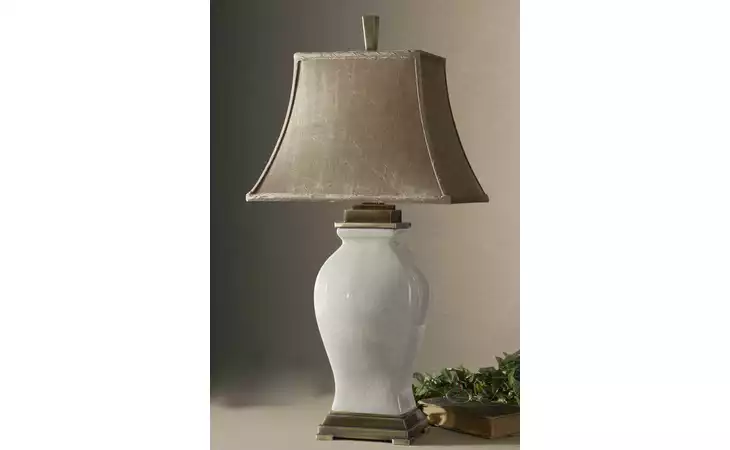 26737  RORY TABLE LAMP, IVORY