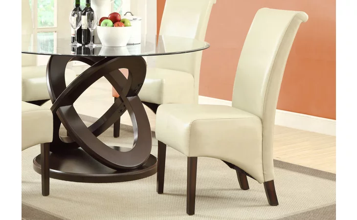I1777TP  DINING CHAIR - 2PCS - 40 H - TAUPE LEATHER-LOOK