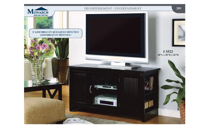 I3522  CAPPUCCINO SOLID WOOD AND VENEER 48L TV CONSOLE 
 PG209